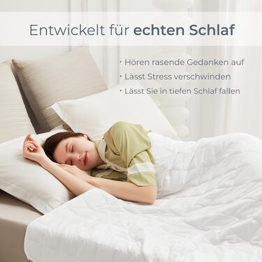 Обтяжуюча ковдра Degrees of Comfort 155x220 см, 9 кг, антистрес терапевтична ковдра з 100% бавовни для дорослих для покращення сну