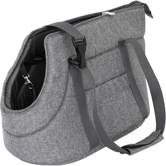 Сумка-переноска для собак і котів, розмір S/L, сіра - 25 x 43 x 27 см