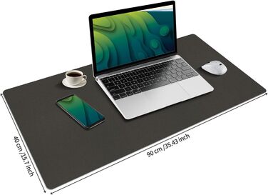Підкладка під клавіатуру та мишу Sevenpers 80x40 см з PU-шкіри, захист столу, антиковзаюча, для офісу та дому