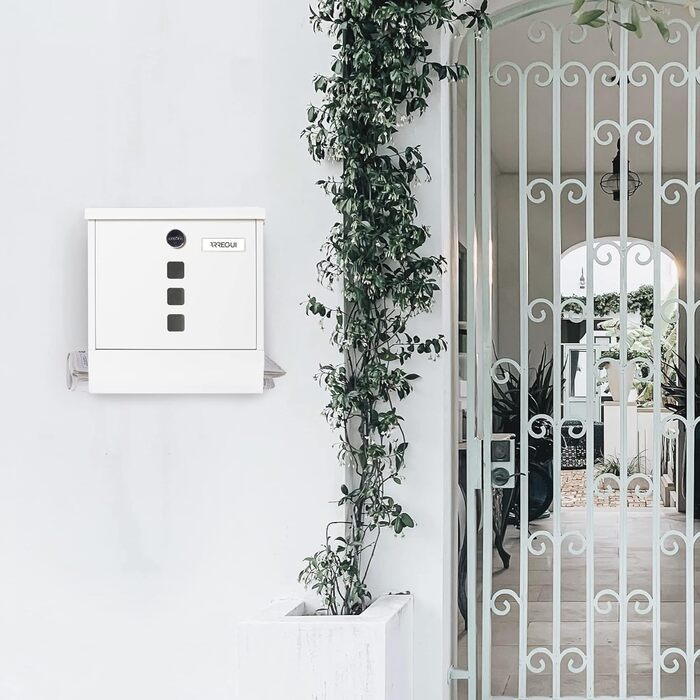 Поштовий ящик ARREGUI Chance E7005 сталевий з газетницею, сірий антрацит (DIN A4) | Настінний поштовий ящик з вікном та табличкою для імені