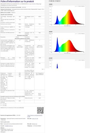 LED лампа настільна FeinTech LTL00121 з регулюванням яскравості, чорна