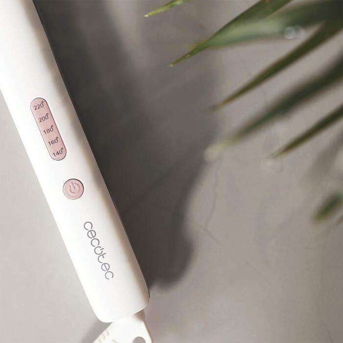 Випрямляч для волосся Cecotec Stijltang Bamba RitualCare з титановими пластинами, регулюванням температури 140-200 ºC, автоматичним вимкненням, 3 м кабелю та захистом пластин з силікону (885 HidraProtect Ion)