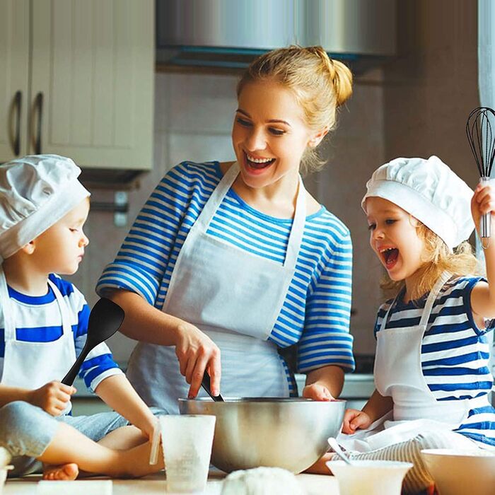 Набір кухонних помічників 15 шт. з силікону з нержавіючою сталею, включає мірні ложки