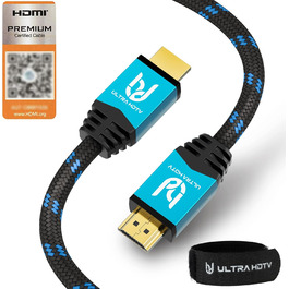 HDMI 2.0b кабель 4K 2 метри для домашнього кіно та геймінгу | Підтримка 4K@60Hz, HDR10+, Dolby Vision, ARC | Сумісний з PS5, Xbox Series X, UHD TV, Blu-Ray Player | Синій