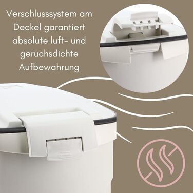 Airtight Food Container with Lid - 54L Pet Food Storage Box for Dog & Horse Dry Food