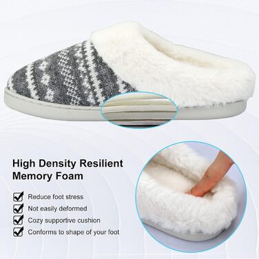 Тапочки домогосподарки AONEGOLD жіночі зимові теплі з плюшу, зручні, з пам'яттю форми, унісекс, для дому та вулиці, антиковзні (38/39 EU, сірі)