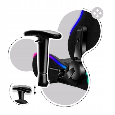 Ігрове крісло Huzaro Ranger 6.0 RGB, сітка, чорне