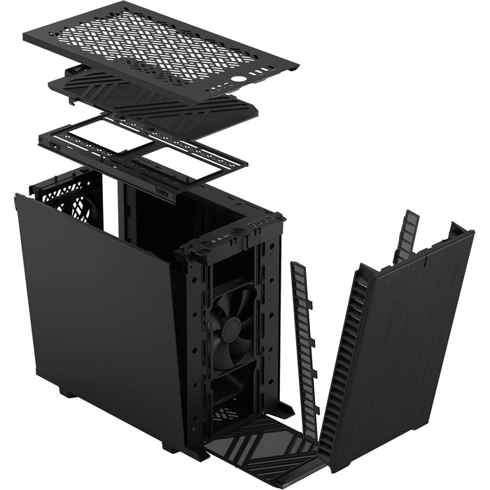 Корпус для ПК Fractal Design Define 7 Nano Black - Mini ITX, тиха система, скло, чорний