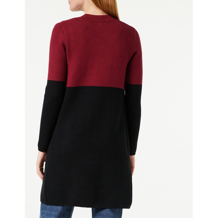 Жіночий жилет-кардиган Morgan Long Mblock, бордовий/чорний