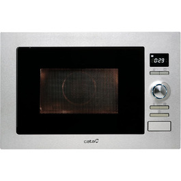 Вбудована мікрохвильова піч CATA MC 25 D ENC Inox, 25л, нержавіюча сталь, 8 автоматичних меню, 5 рівнів потужності, гриль 1000 Вт, таймер, ширина 60 см