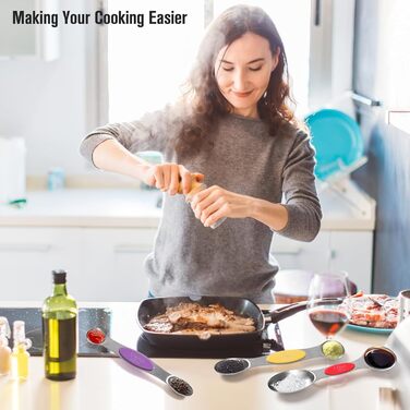 Measuring cup and spoon (colorful)