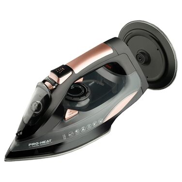 Праска 3000W з керамічною підошвою - праска з парою, самоочищення, резервуар 340мл, автоматичне вимкнення (чорна)