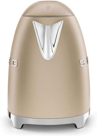 Електричний чайник Smeg KLF03PKEU 1.7L, Champagne (шампань), з нержавіючої сталі, антинакипний фільтр, автоматичне відключення