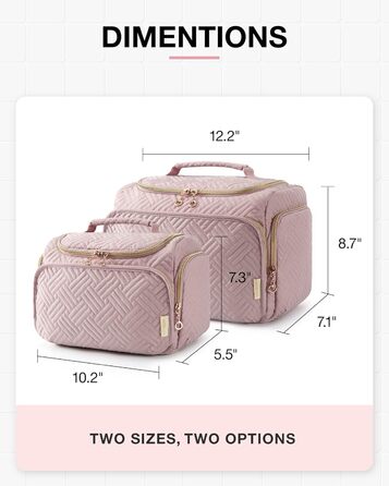 BAGSMART Косметичка-органайзер для подорожей, велика, для туалетних аксесуарів, макіяжу та косметики