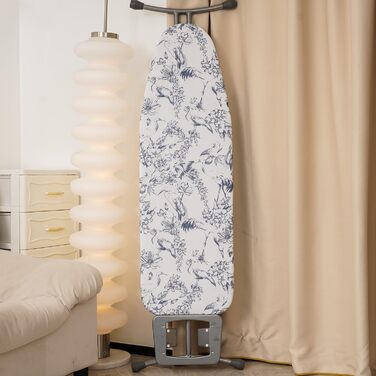 Чохол для прасувальної дошки Umiin, 115 x 35 см, бавовняний верх, 6 мм повстяна підкладка, принт 'Квіти та птахи'