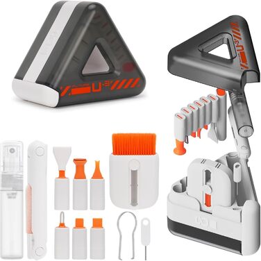 Набір для чищення клавіатури та гаджетів: щітки, інструменти для чищення, підставка для телефону та планшета