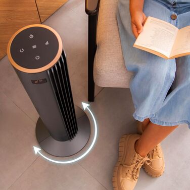Турбовентилятор Cecotec EnergySilence 9090 Skyline, 76 см, білий, з пультом керування та дисплеєм