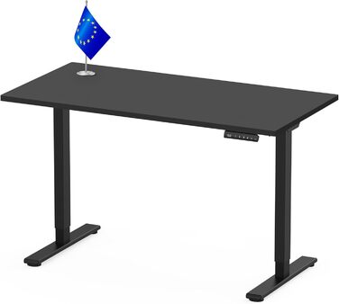 FLEXISPOT Electric Standing Desk - 160x80cm - Height Adjustable Desk with Memory Function (Black)