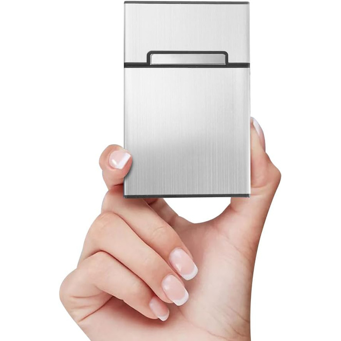 Алюмінієве етоі для сигарет (3 шт.) срібного кольору