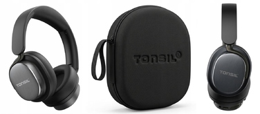 Бездротові навушники TONSIL R75 з активним шумозаглушенням (ANC), Bluetooth, чорний кейс