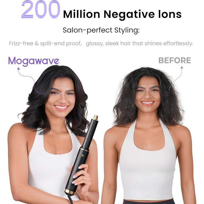 Airstyler Föhnbürste 5 в 1: фен-щітка, 1000W, для створення локонів та об'єму, чорний