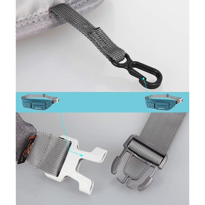 WATERFLY Поясна сумка на пояс для жінок та чоловіків: стильна сумка через плече для спорту, бігу, дресирування собак, подорожей (Peacock Blue)