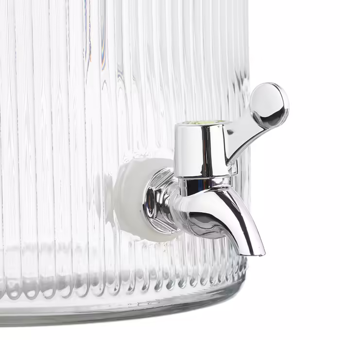 Relaxdays Drink Dispenser, Ribbed Design