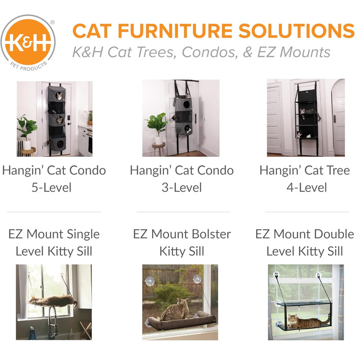 Кіттензіл K&H 779092 EZ Easy Window Mount - Двоярусне ліжко для котів на вікно