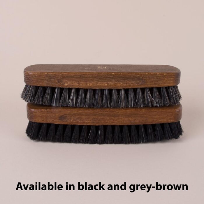 FootFitter shoe shine brush made from genuine horsehair