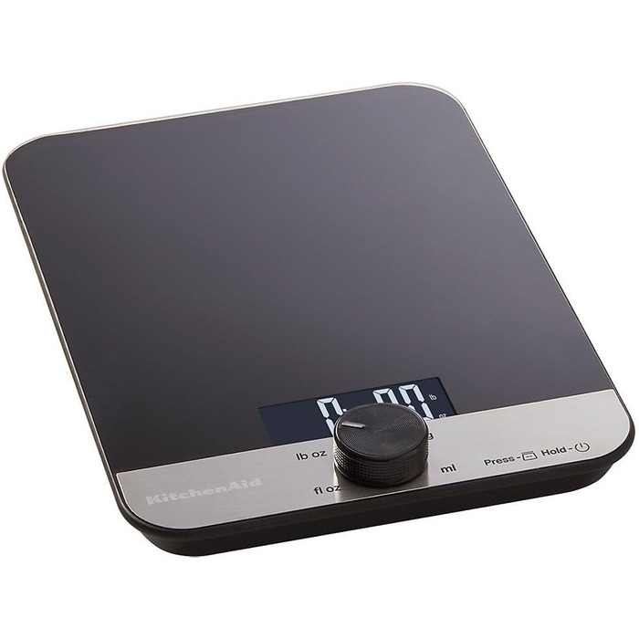 KitchenAid Digital Kitchen Scale with Glass Platform - Weighs Wet & Dry Ingredients - 5000g/5000ml Capacity