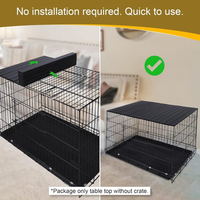 Алюмінієвий накрив для переноски собаки 91.4 см, складний, декоративний, для переносок 36' та 42' (чорний)