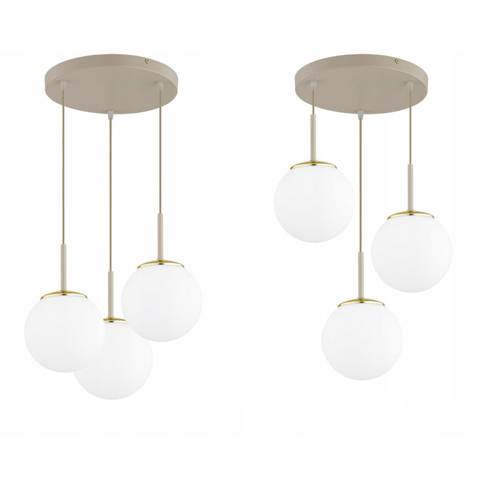 Підвісна люстра Elko-Lighting Milo Ecru — 3 точки освітлення, цоколь E27