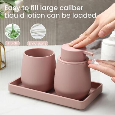 Набір для ванної кімнати AJEUNGAIN: сірий органайзер з мильницею та стаканчиком для зубної пасти, набір з 3 предметів