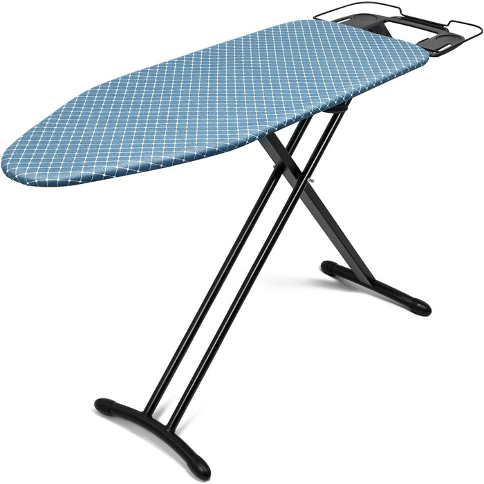 Гладильна дошка Duwee Extra Wide Deluxe з підставкою для праски, термостійкий чохол та товстий фетровий наклад, стабільні ніжки, 117 x 43 см