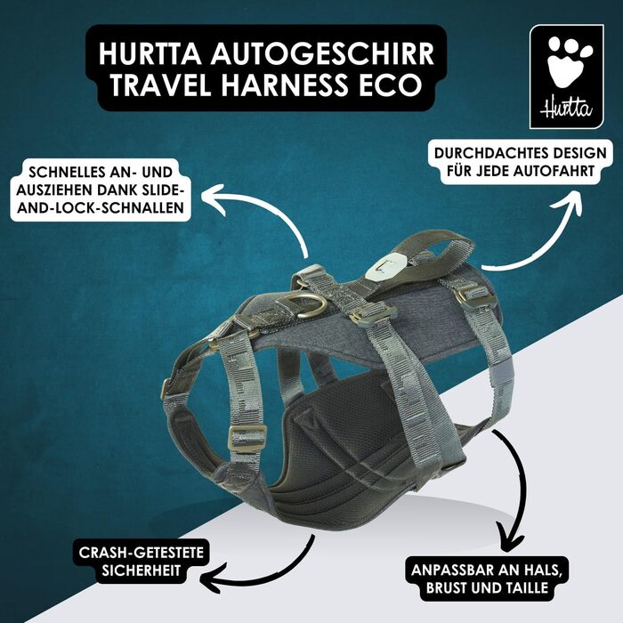 Шлейка для собак Hurtta Reise ECO (5-10 кг, BlackBerry)