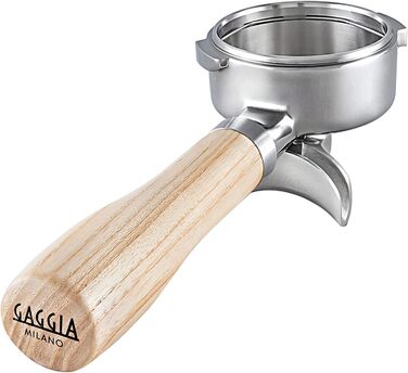 Портфільтр Gaggia з нержавіючої сталі з ручкою з ясеня для кавомашини New Classic
