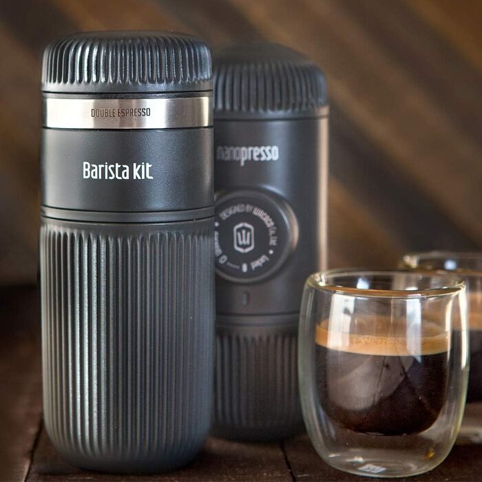 WACACO Nanopresso Barista Kit, accessories for the portable espresso machine Nanopresso. Double espresso, lungo