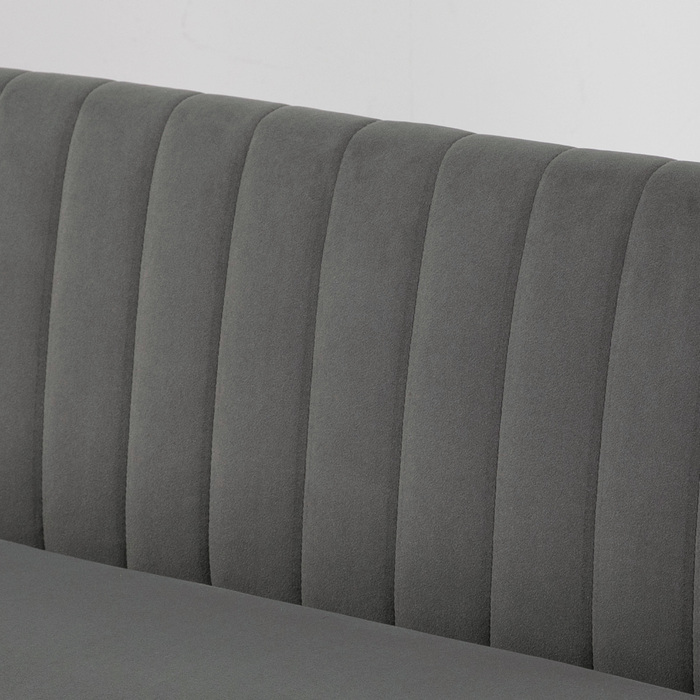 HOMCOM 2-Seater Kitchen Sofa, Kitchen Couch, Wooden Legs, Up to 150 kg, Dark Grey, 117 x 56.5 x 77 cm