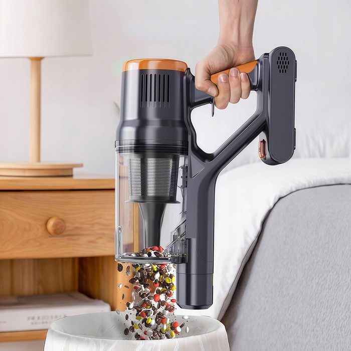 Вертикальний пилосос Blossom DSV112A 600W 55000PA, жовтий/золотий