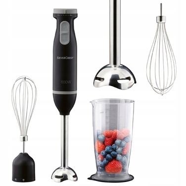 Ручний блендер SilverCrest SSMS 600 E5, 600 Вт, чорний