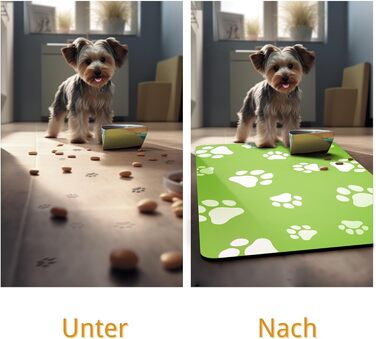 Підкладка під годівницю для котів JanYoo 50x35 см, водовідштовхувальна, антиковзаюча, сіра