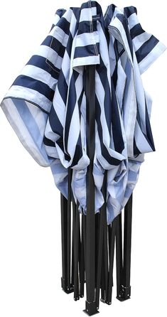 All Seasons Gazebos Pavilion, 2 x 2 m, robust, completely waterproof (White and Blue striped)