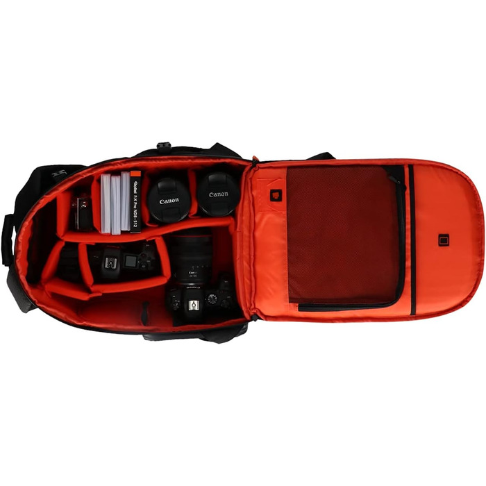 Рюкзак для фотоапарата Rollei Fotoliner Ocean M: з перероблених PET-пляшок, з дощем.і, ручної поклажі, чорний