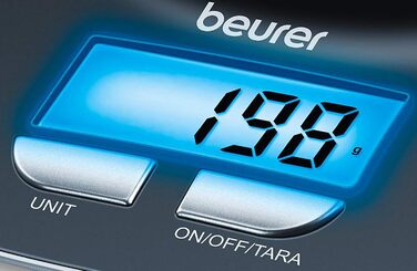 Кухонні ваги Beurer KS 25 з чашею 1.2л, цифрові ваги з функцією тарування та вагою до 3 кг
