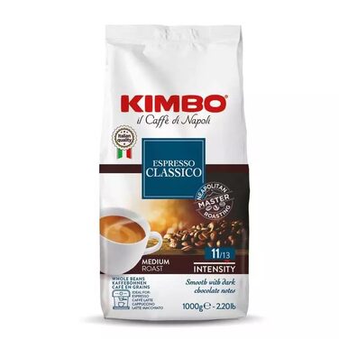 Кава в зернах Kimbo Espresso Classico, середній обсмаження, 1 кг