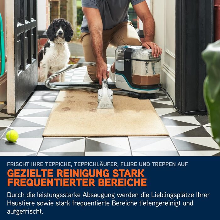 Vax SpotWash Max Pet Edition: Потужний мийник для килимів та м'яких меблів з технологією SpinScrub, 2,8L XL-резервуар, глибоке очищення для тварин, диванів та твердих підлог