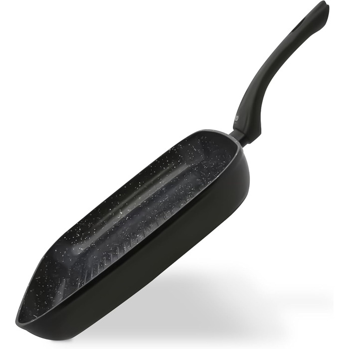 Пан з антипригарним покриттям ELO Belugo 28 см з нержавіючої сталі – сковорода для індукційних плит, чорна, з покриттям ELODUR® Select (без PFAS)