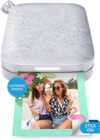 HP Sprocket: Портативний принтер для миттєвого друку фото, 5.1 x 7.6 см, білий. Стартовий набір