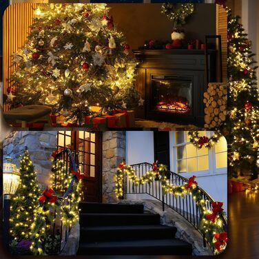 SALCAR LED Ліхтарна гірлянда на мідному дроті, 1000 LED, 8 режимів, вологостійка, для прикраси кімнат, ялинок, саду, вечірок, весіль, тепле біле світло, 100 м