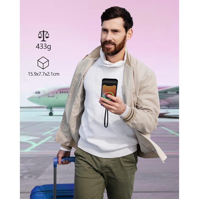 Power Bank 26800mAh 22.5W з USB-C PD3.0 QC4.0, Чорний - Зовнішній акумулятор для iPhone, iPad